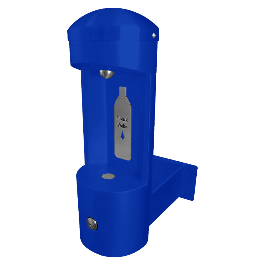CWBF-1WM outdoor bottle filler, wall mounted, blue