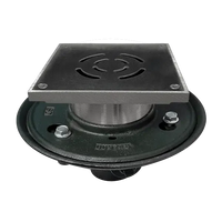 LRFD-SQ ligature-resistant floor drain, square strainer, top view