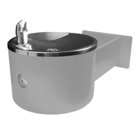WODF-1WM outdoor drinking fountain, 1 bowl, wall mounted